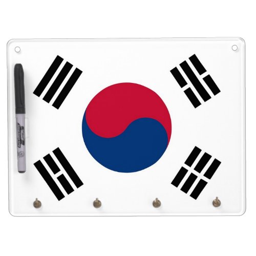 Dry Erase Board with Flag of South Korea