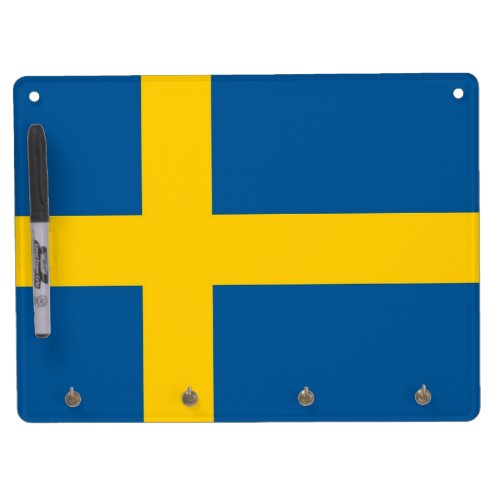 Dry Erase Board with Flag of Sweden