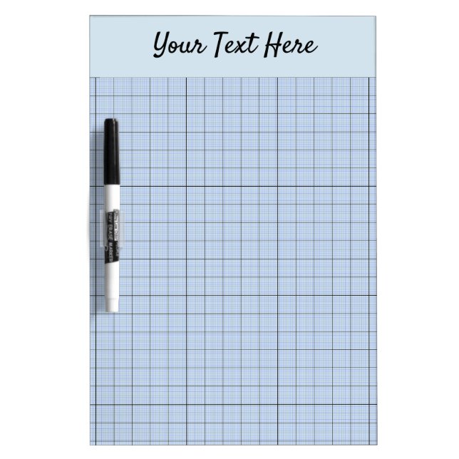 Dry Erase Board with Graph Grid Lines (Front)