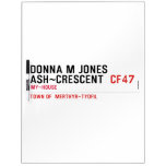 Donna M Jones Ash~Crescent   Dry Erase Boards