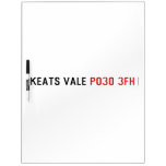 Keats Vale  Dry Erase Boards