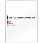 JANET OHENEWAA OPAREBEA     Dry Erase Boards