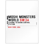 mOSHI mONSTERS wORLD  Dry Erase Boards