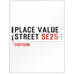 Place value Street  Dry Erase Boards