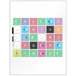 ABC|DEF
 .|GHIJK 
 .|LM.N|O 
 .PQRST
 UVWXYZ  Dry Erase Boards