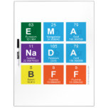 ema
 nada
 bff  Dry Erase Boards