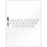 qwe|rtyuiop
 a|sdfghjkl
 zxcvbnm  Dry Erase Boards