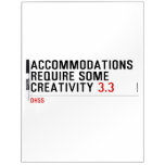 Accommodations require some creativity  Dry Erase Boards