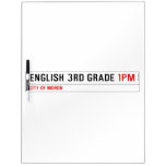 English 3rd grade  Dry Erase Boards