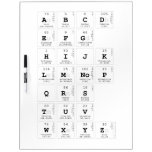 abc|d
 efg
 hijk
 lm|nop
 qrs
 tuv
 wxyz  Dry Erase Boards