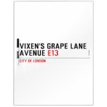 Vixen's Grape Lane  Avenue  Dry Erase Boards