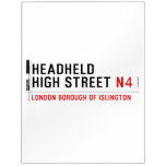Headheld High Street  Dry Erase Boards