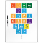 Cloudy
 Liy
 Stapy
 Clock
 Remote
 Taco
   Dry Erase Boards