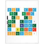 Why did 
 the acid
  go to 
 the gym? 
  To become 
 a buffer 
 solution!   Dry Erase Boards