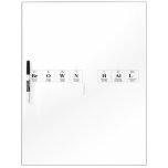 Brown Hall 
   Dry Erase Boards