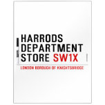 HARRODS DEPARTMENT STORE  Dry Erase Boards