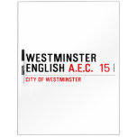 Westminster English  Dry Erase Boards