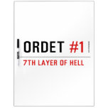 ORDET  Dry Erase Boards