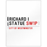 richard i statue  Dry Erase Boards