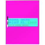 Brenna Smith Wright Rd.  Dry Erase Boards