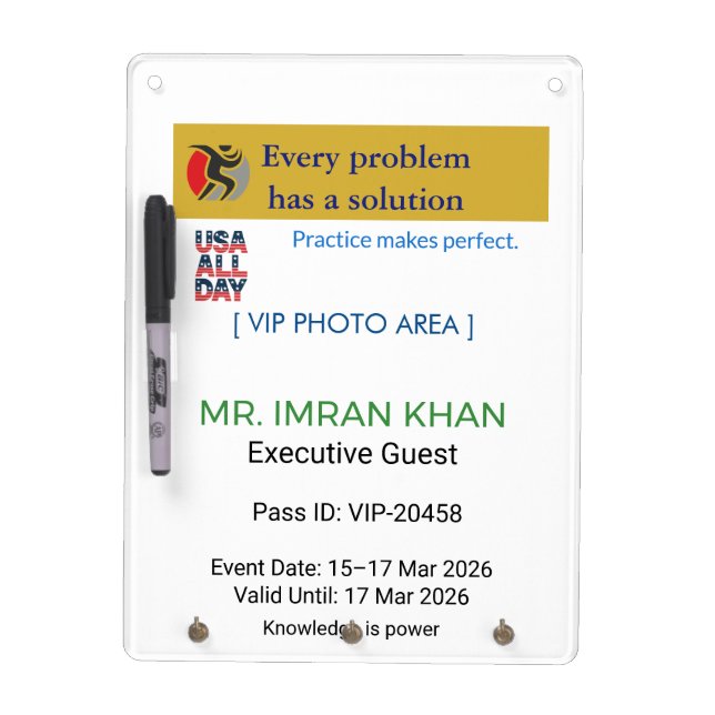 Dry Erase Boards | Planner | Custom | Modern (Front)
