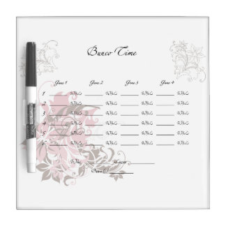 Dry Erase bunco sheet Board