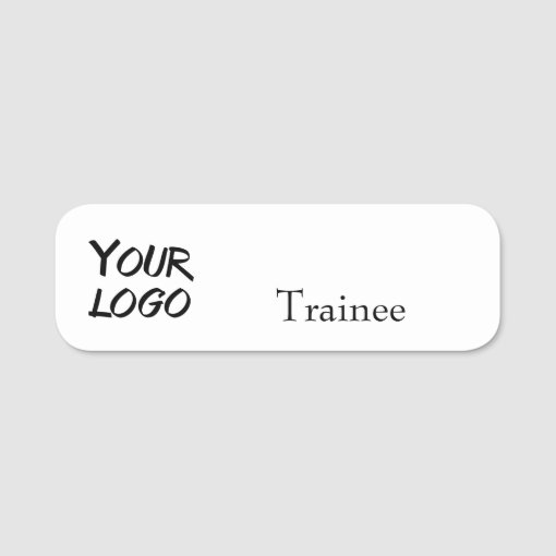 Dry Erase Business Customizable Trainee Logo Name Tag Zazzle