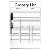Dry-Erase Grocery List