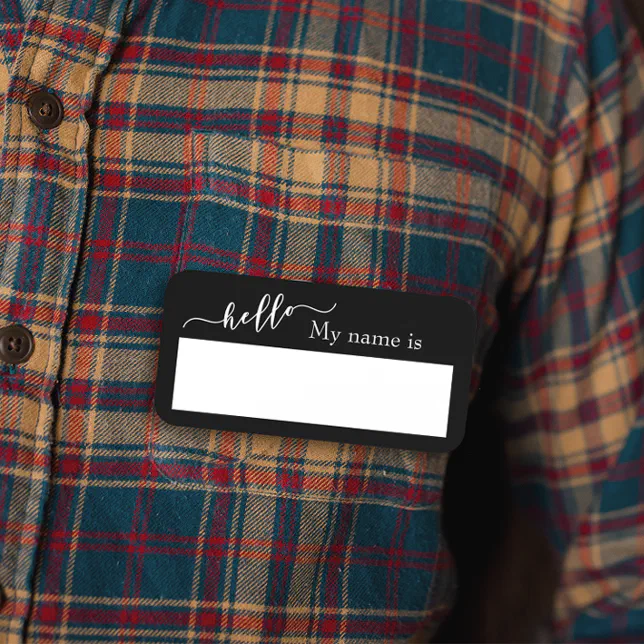 Dry Erase Hello Customizable Reusable Name Tag Zazzle