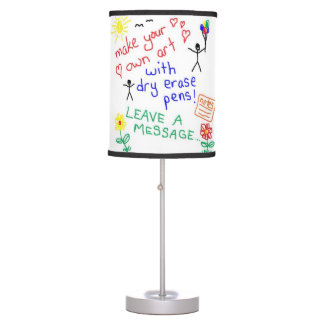 DRY ERASE LAMP works just like a dry erase board!