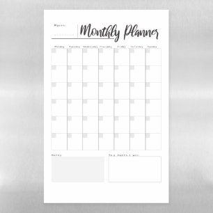 Dry Erase Magnetic Monthly Planner Magnetic Dry Erase Sheet