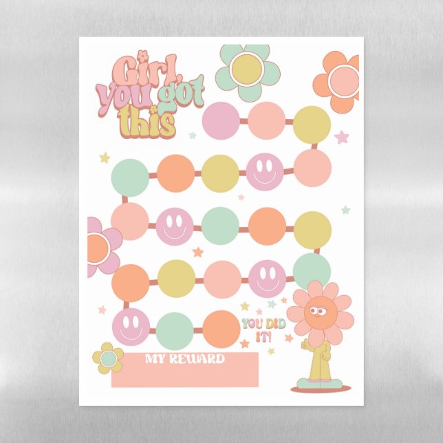 Dry Erase Magnetic Reward Chart Sheet (Vertical)