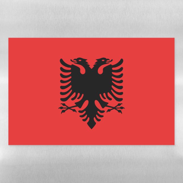Dry Erase Magnetic Sheet flag of Albania (Horizontal)
