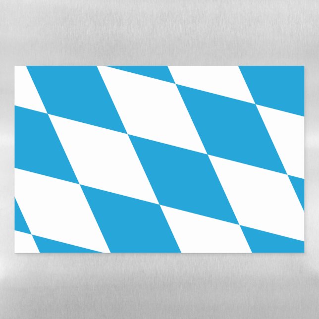 Dry Erase Magnetic Sheet flag of Bavaria (Horizontal)