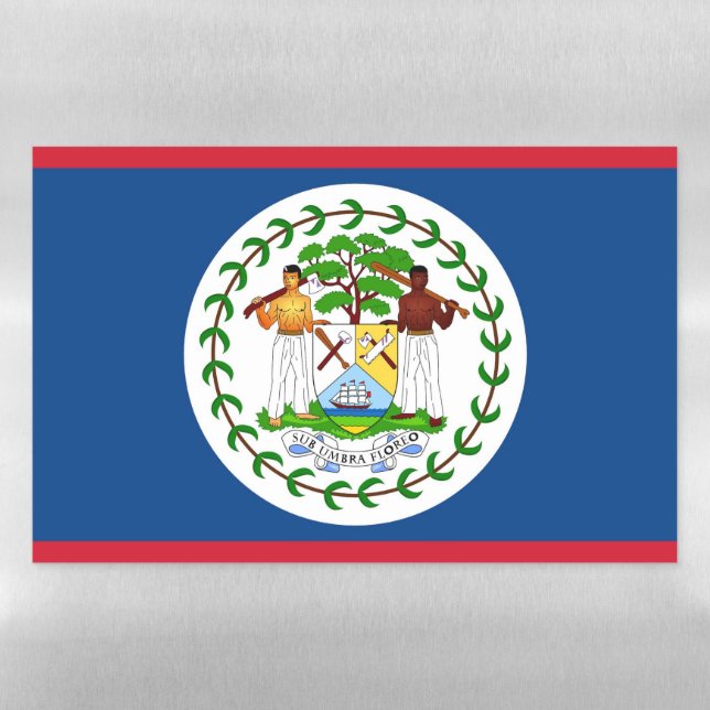 Dry Erase Magnetic Sheet flag of Belize (Horizontal)