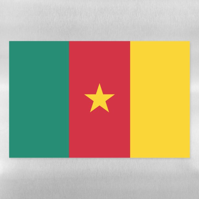 Dry Erase Magnetic Sheet flag of Cameroon (Horizontal)