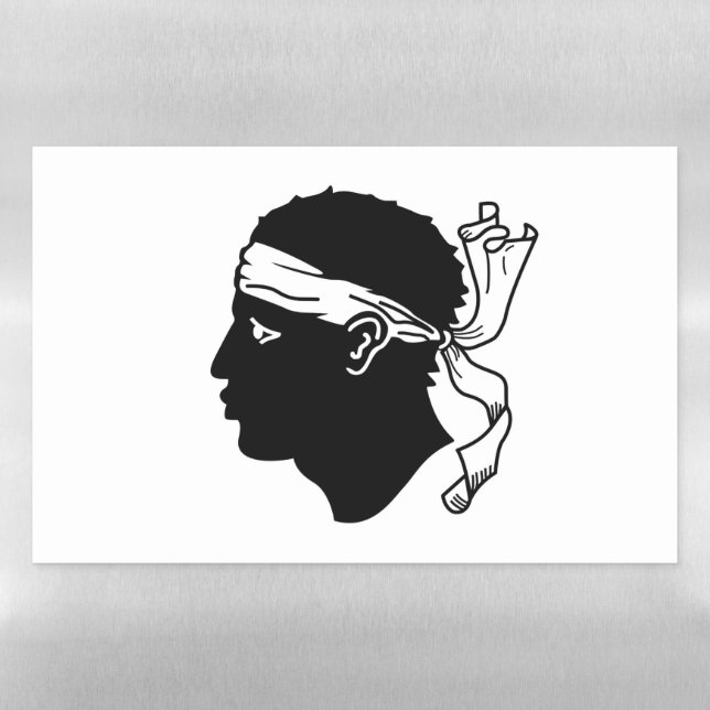 Dry Erase Magnetic Sheet flag of Corsica (Horizontal)