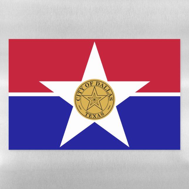 Dry Erase Magnetic Sheet flag of Dallas (Horizontal)