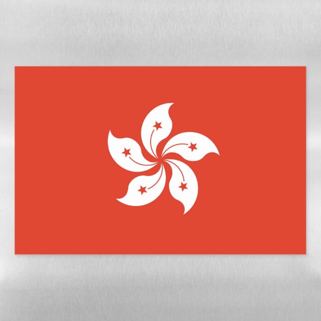 Dry Erase Magnetic Sheet flag of Hong Kong (Horizontal)