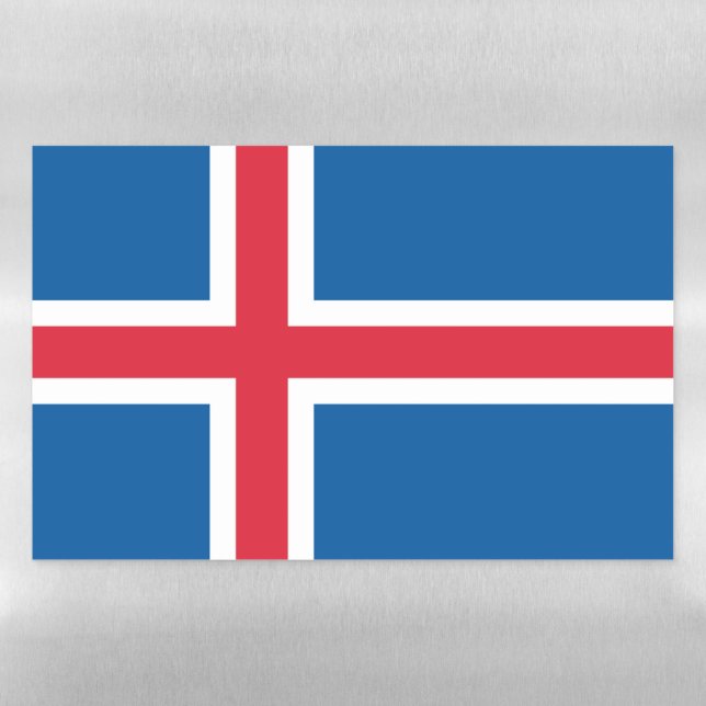 Dry Erase Magnetic Sheet flag of Iceland (Horizontal)