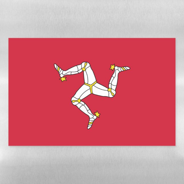 Dry Erase Magnetic Sheet flag of Isle of Man (Horizontal)