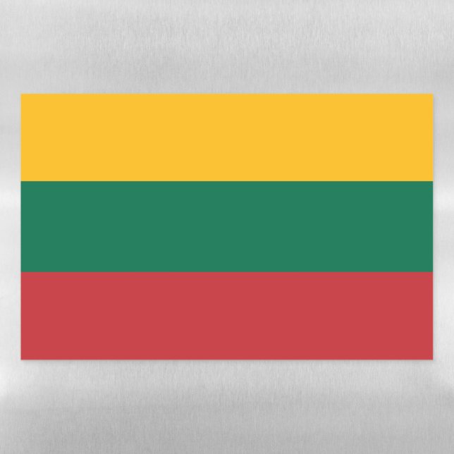 Dry Erase Magnetic Sheet flag of Lithuania (Horizontal)