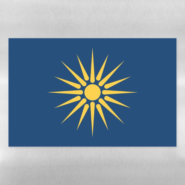 Dry Erase Magnetic Sheet flag of Macedonia, Greece (Horizontal)