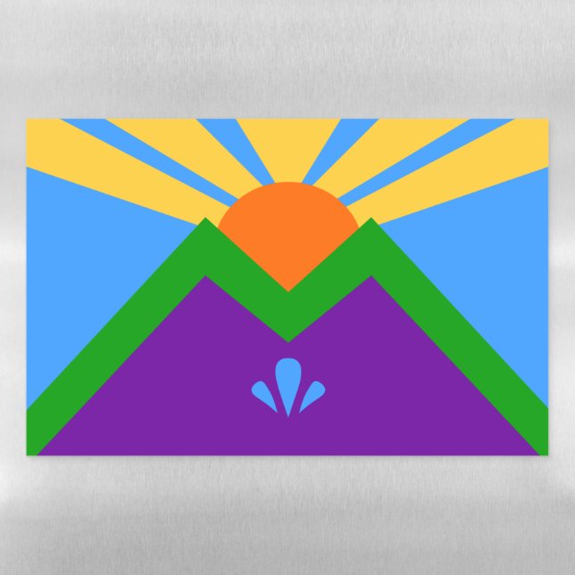 Dry Erase Magnetic Sheet flag of Manitou Springs (Horizontal)