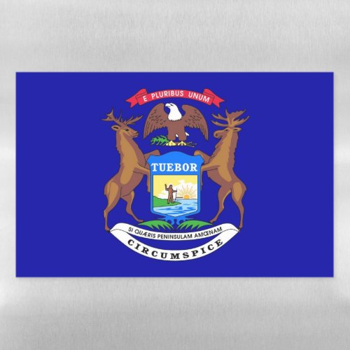 Dry Erase Magnetic Sheet flag of Michigan