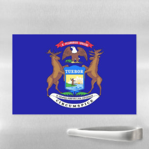 Dry Erase Magnetic Sheet flag of Michigan