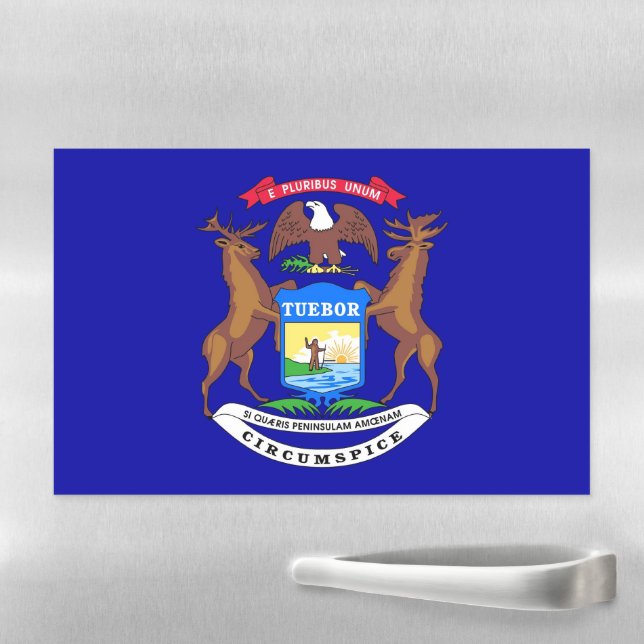 Dry Erase Magnetic Sheet flag of Michigan (In Situ)