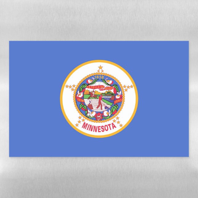 Dry Erase Magnetic Sheet flag of Minnesota (Horizontal)