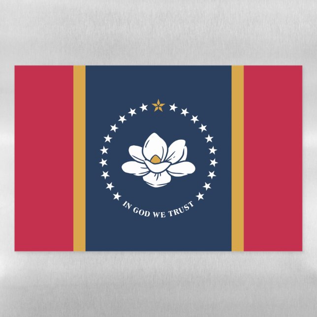Dry Erase Magnetic Sheet flag of Mississippi (Horizontal)