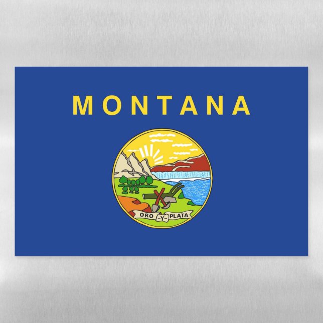 Dry Erase Magnetic Sheet flag of Montana (Horizontal)